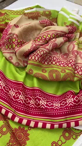 Rs 2750 viscose printed 3 pc crinkle duppata [D 4]