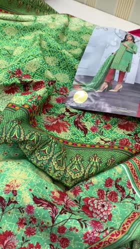 Rs 2450 Bonanza Satrangi khaddar printed 3pc[ Kiwi ]