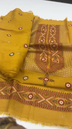 Rs 6950 Fragrant lawn Emb 3pc pure chiffon Emb Duppata