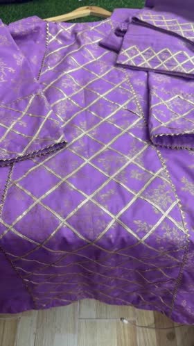 Rs 5000 Aneelas stitched Gota work jacquard 2 p [CH 22 L43]Medium [ready to dispatch