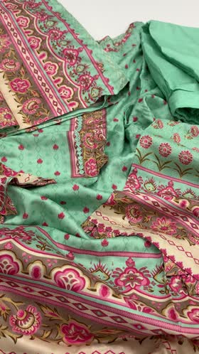 Rs 3750 Bin saeed linen stitched printed 3pc ( CH 20 L 40)S