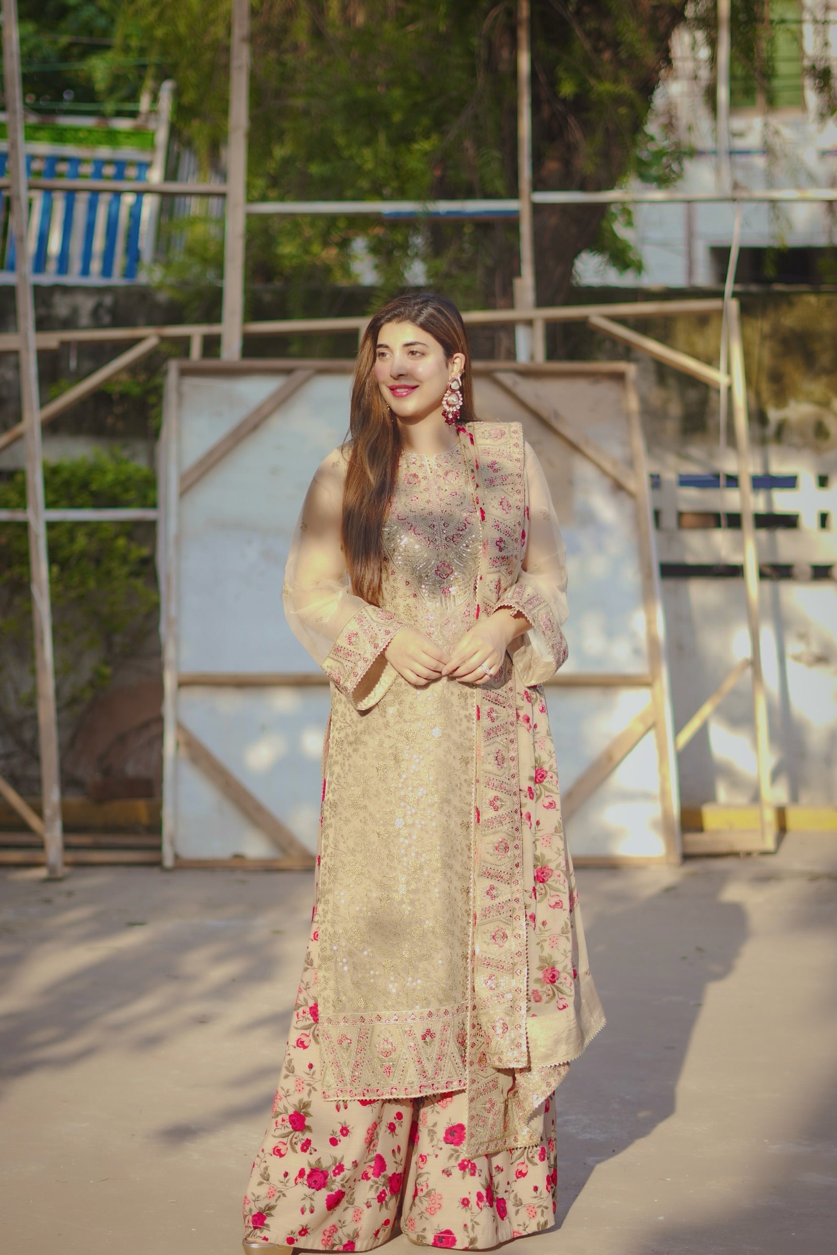 Rs 24500 Aneelas Stitched Party Wear/ Wedding Wear 3pc With Raw Silk Gharara [FC-05-A] [Dispatch Time 2 Months]